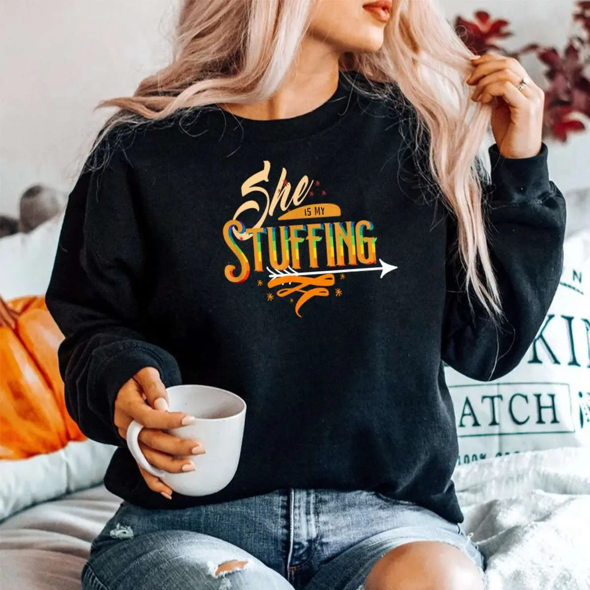 Stuffing Lesbian Couple Thanksgiving Shirt 5 1.jpg