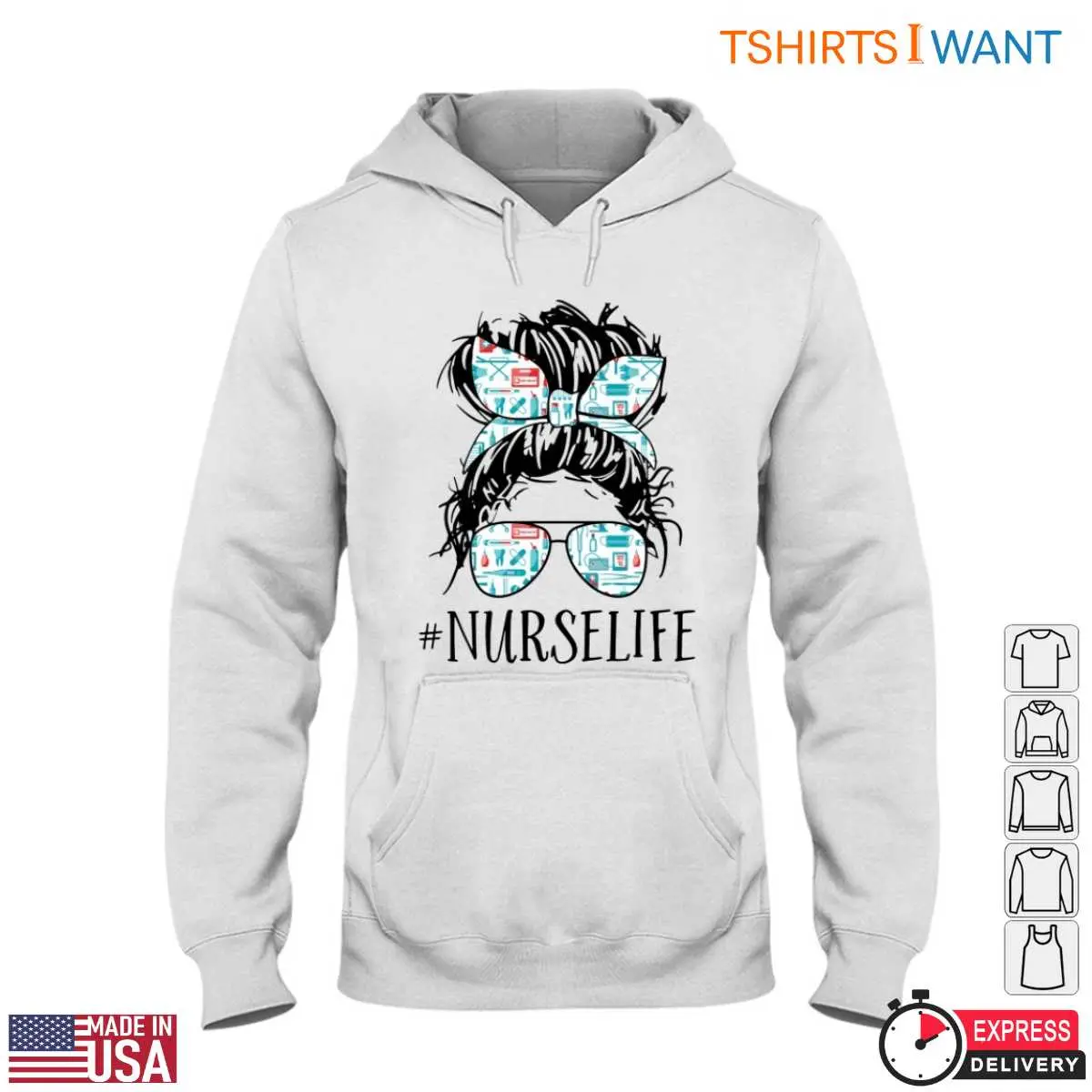 Stylish Nurse T Shirt Headband Sunglasses Design 4 1.jpg