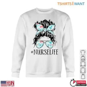 Stylish Nurse T-Shirt - Headband & Sunglasses Design 10 Stylish Nurse T Shirt Headband Sunglasses Design 5 1.jpg