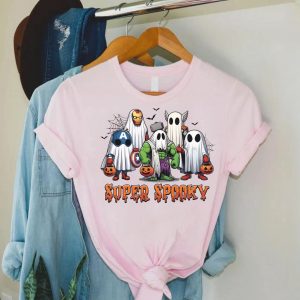 Super Spooky Heroes Shirt – Funny Ghost Avengers Halloween Costume Tee 3