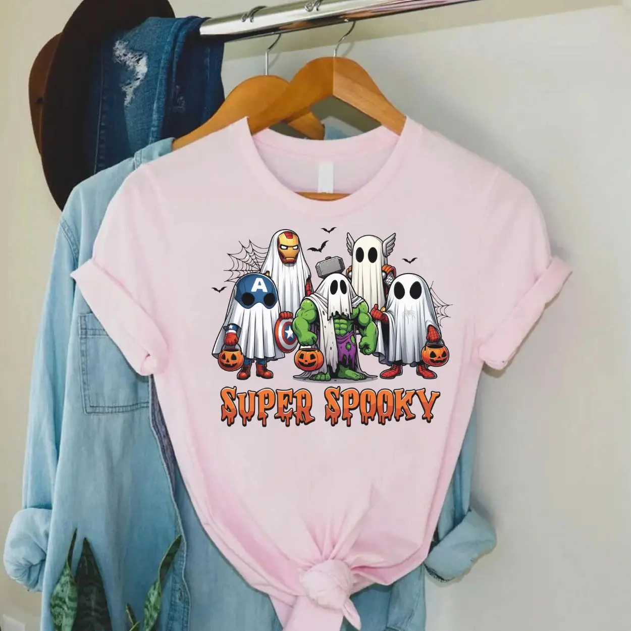 Super Spooky Heroes Shirt – Funny Ghost Avengers Halloween Costume Tee 3