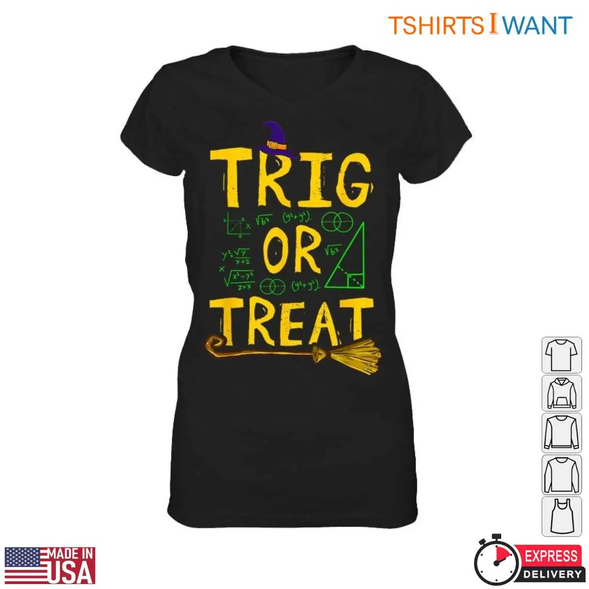 TRIG or TREAT Halloween Math T-Shirt 13 TRIG or TREAT T-Shirt Detail