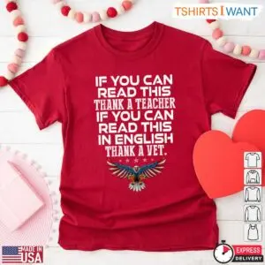 If You Can Read This Thank A Teacher - English Teacher Appreciation T-Shirt 10 Teacher Appreciation T Shirt Thank A Teacher Read English Tee 5 1.jpg