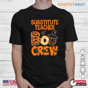 Teacher Halloween Shirt: Substitute Teacher With Cutest Pumpkins Halloween Tee 5 Teacher Halloween Shirt Substitute Educator Tee 2 1.jpg