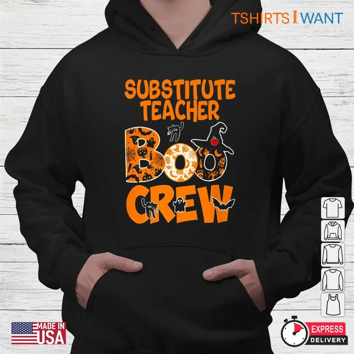 Teacher Halloween Shirt: Substitute Teacher With Cutest Pumpkins Halloween Tee 4 Teacher Halloween Shirt Substitute Educator Tee 4 1.jpg