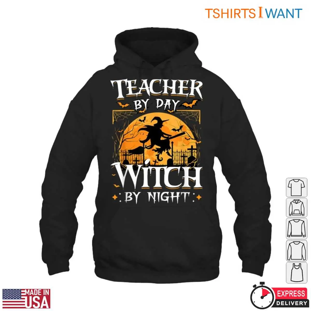 Teacher by Day Witch by Night Halloween T Shirt 4 1.jpg