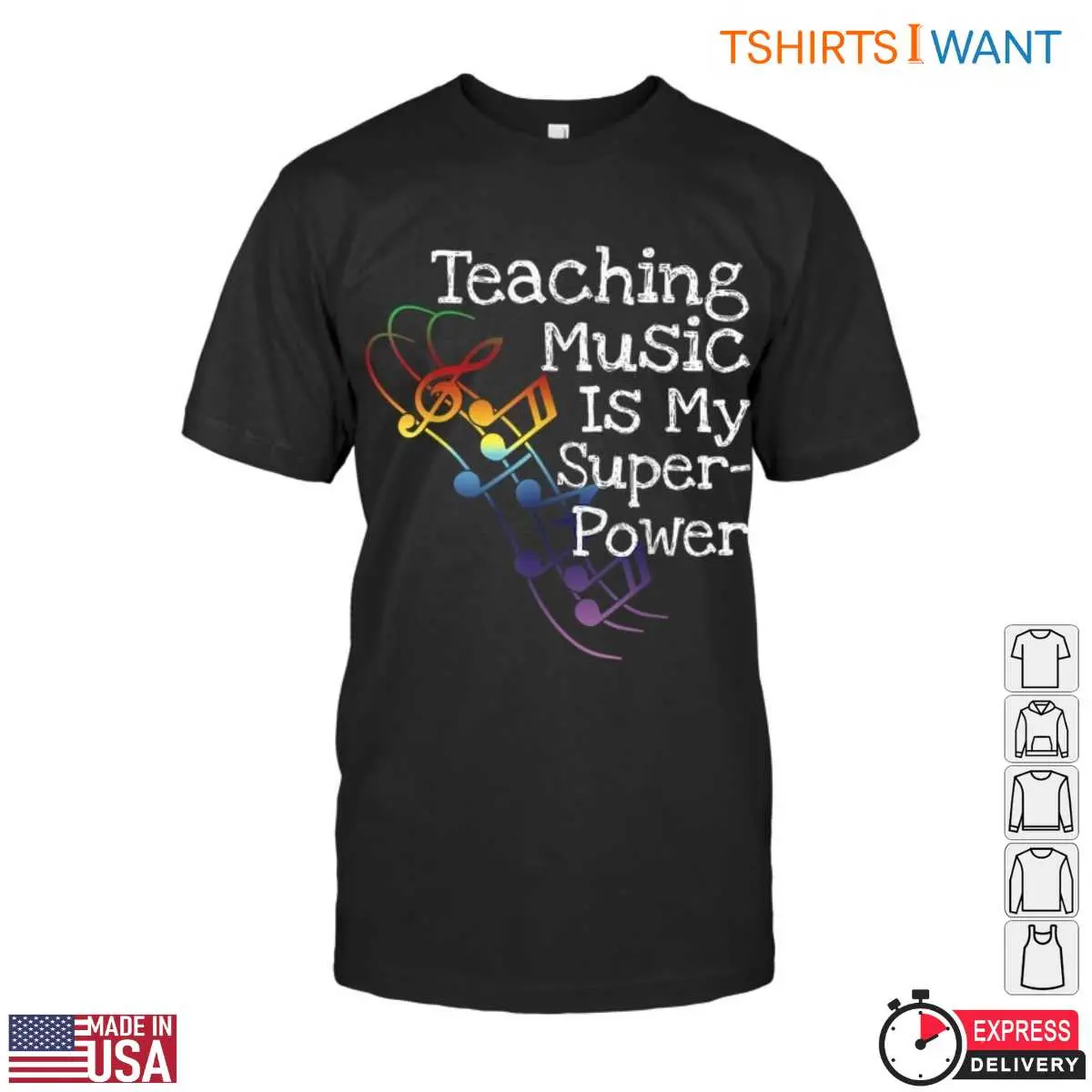 Teaching Music Is My Superpower Rainbow Music Notes Teacher T-Shirt 12 Teaching Music Is My Superpower Rainbow Music Notes Teacher T Shirt 1