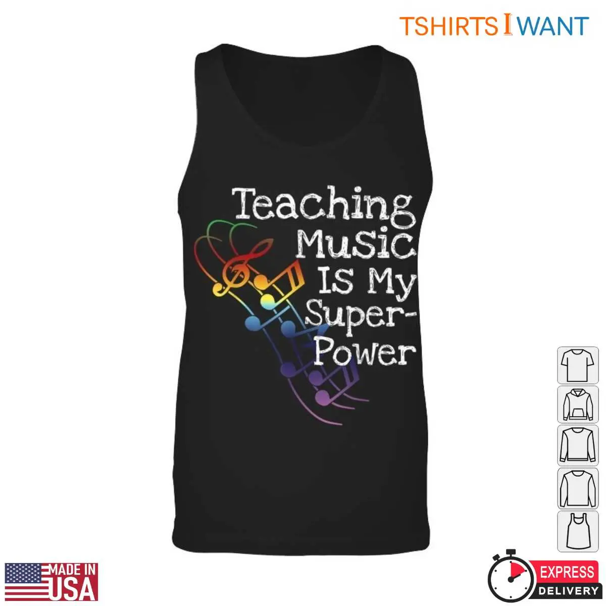 Teaching Music Is My Superpower Rainbow Music Notes Teacher T Shirt 3 1.jpg