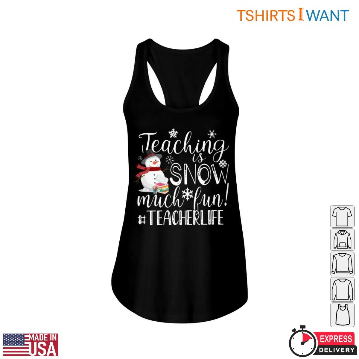 Teaching is SNOW Much Fun Snowman T Shirt 3 1.jpg