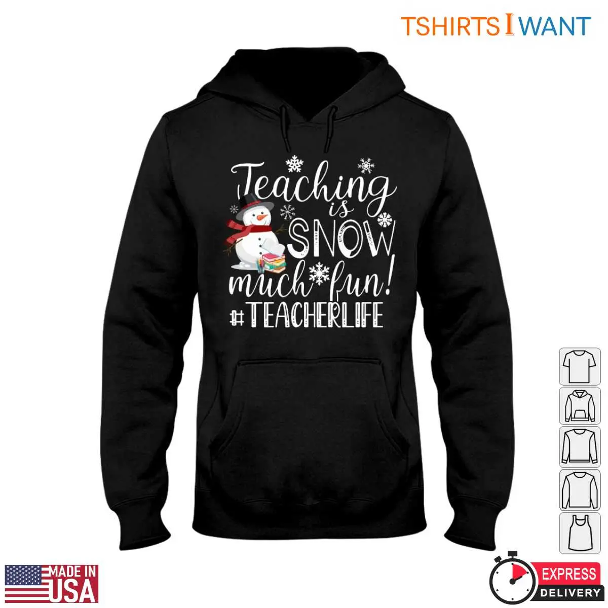 Teaching is SNOW Much Fun Snowman T-Shirt 13 Teaching is SNOW Much Fun Snowman T-Shirt Detail View