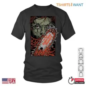 Texas Chainsaw Massacre Leatherface Chainsaw Graphic Tee - Horror Movie Art