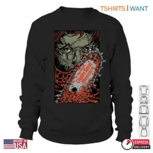 Texas Chainsaw Massacre Leatherface Chainsaw Graphic Tee - Horror Movie Art 6 Texas Chainsaw Massacre Leatherface Chainsaw Graphic Tee Horror Movie Art 2 1.jpg