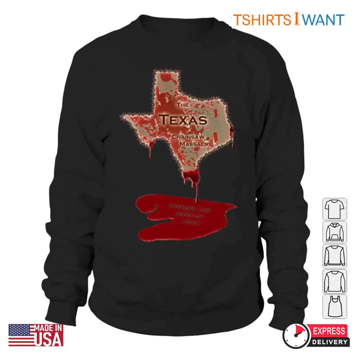 Texas Chainsaw Massacre Map T Shirt Witness the Birth of Fear Graphic Tee 2 1.jpg