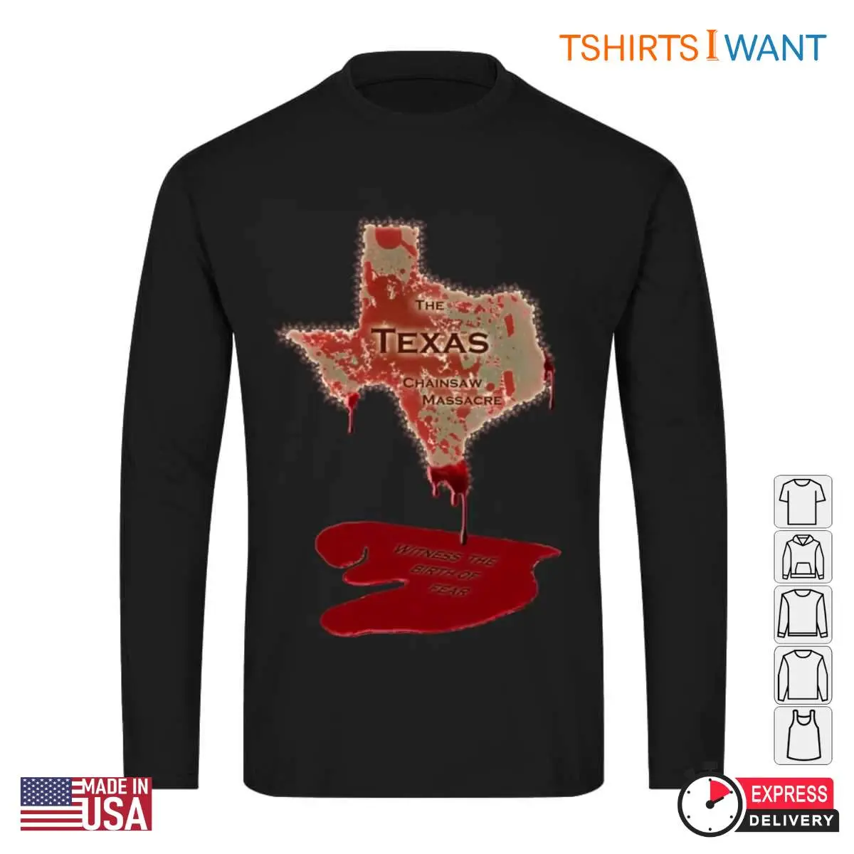 Texas Chainsaw Massacre Map T Shirt Witness the Birth of Fear Graphic Tee 3 1.jpg