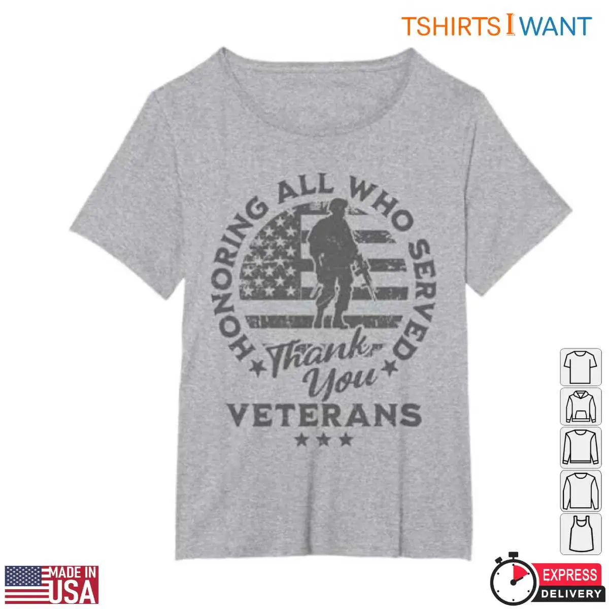 Thank You Veterans T-Shirt - Honoring All Who Served American Flag Graphic Tee 15 Thank You Veterans T-Shirt Detail
