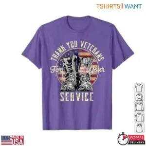 Thank You For Your Service Veterans T-Shirt - Patriotic Military Boots Graphic 10 Thank You Veterans T Shirt Patriotic Boots Graphic 5 1.jpg