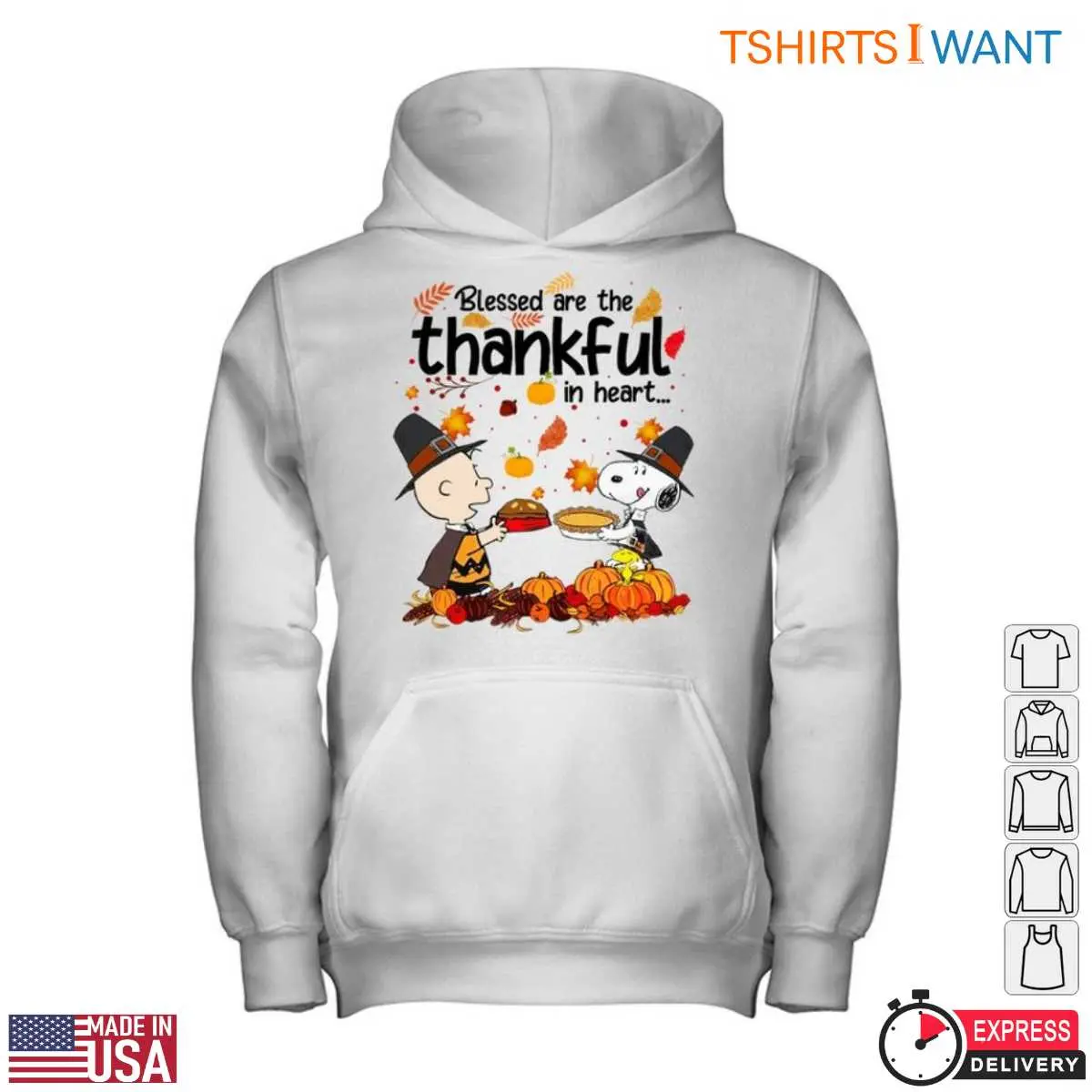 Thanksgiving Charlie Brown T Shirt Be Thankful Tee 5 1.jpg