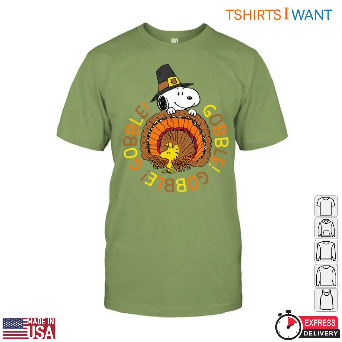 Thanksgiving Snoopy T-Shirt - Gobble Gobble Graphic Tee with Woodstock 6 Thanksgiving Snoopy T Shirt Gobble Graphic with Woodstock 6 1.jpg