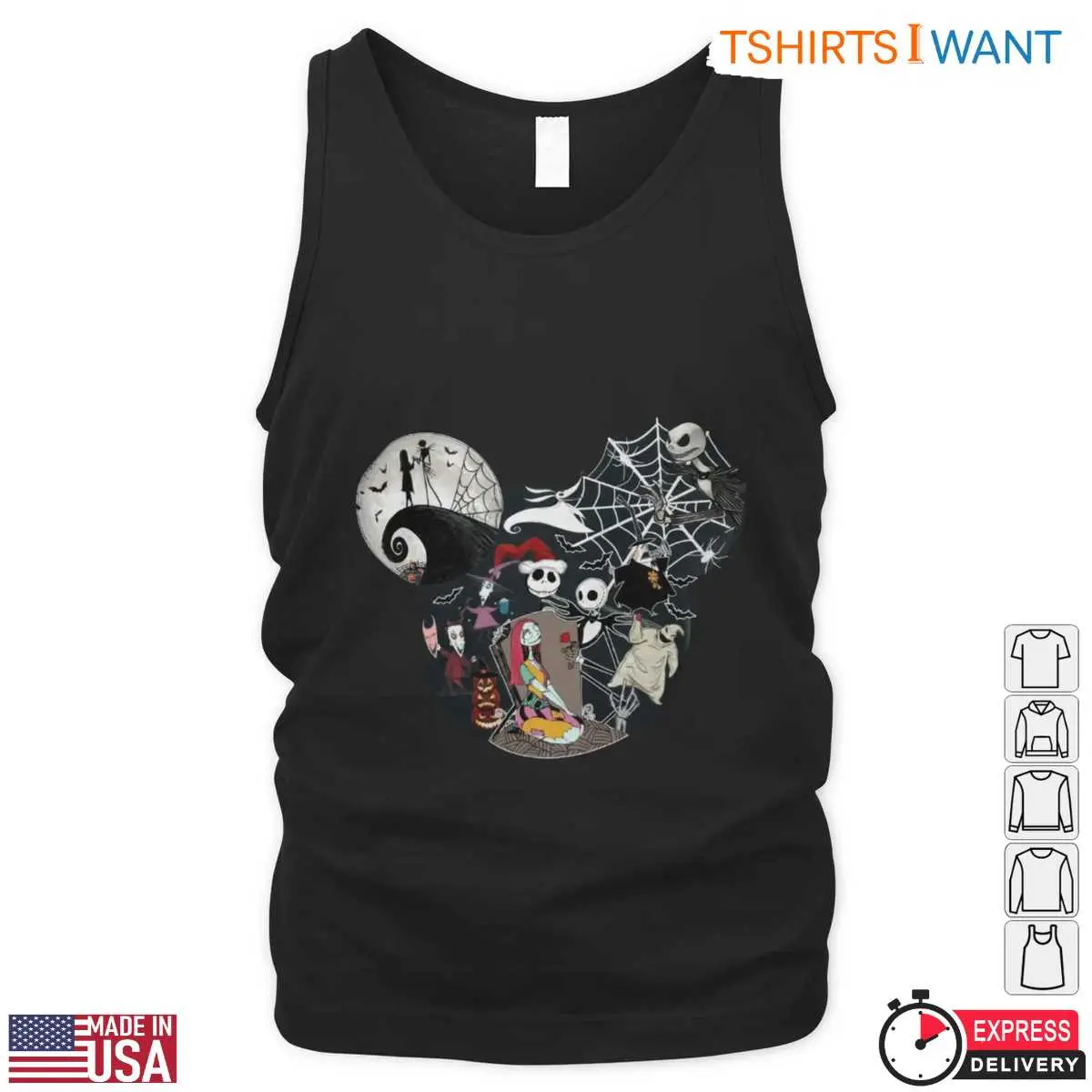 The Nightmare Before Christmas T Shirt E28093 Jack Skellington and Friends Halloween Graphic Tee 5.jpg