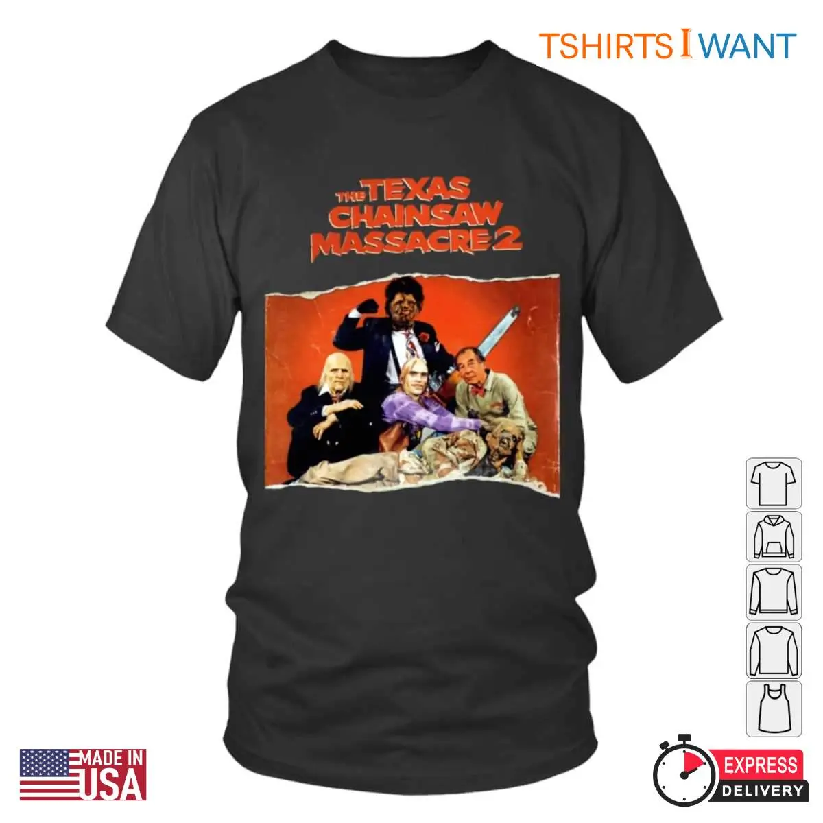 The Texas Chainsaw Massacre 2 T-Shirt – Classic Horror Movie Tee 10 The Texas Chainsaw Massacre 2 T-Shirt