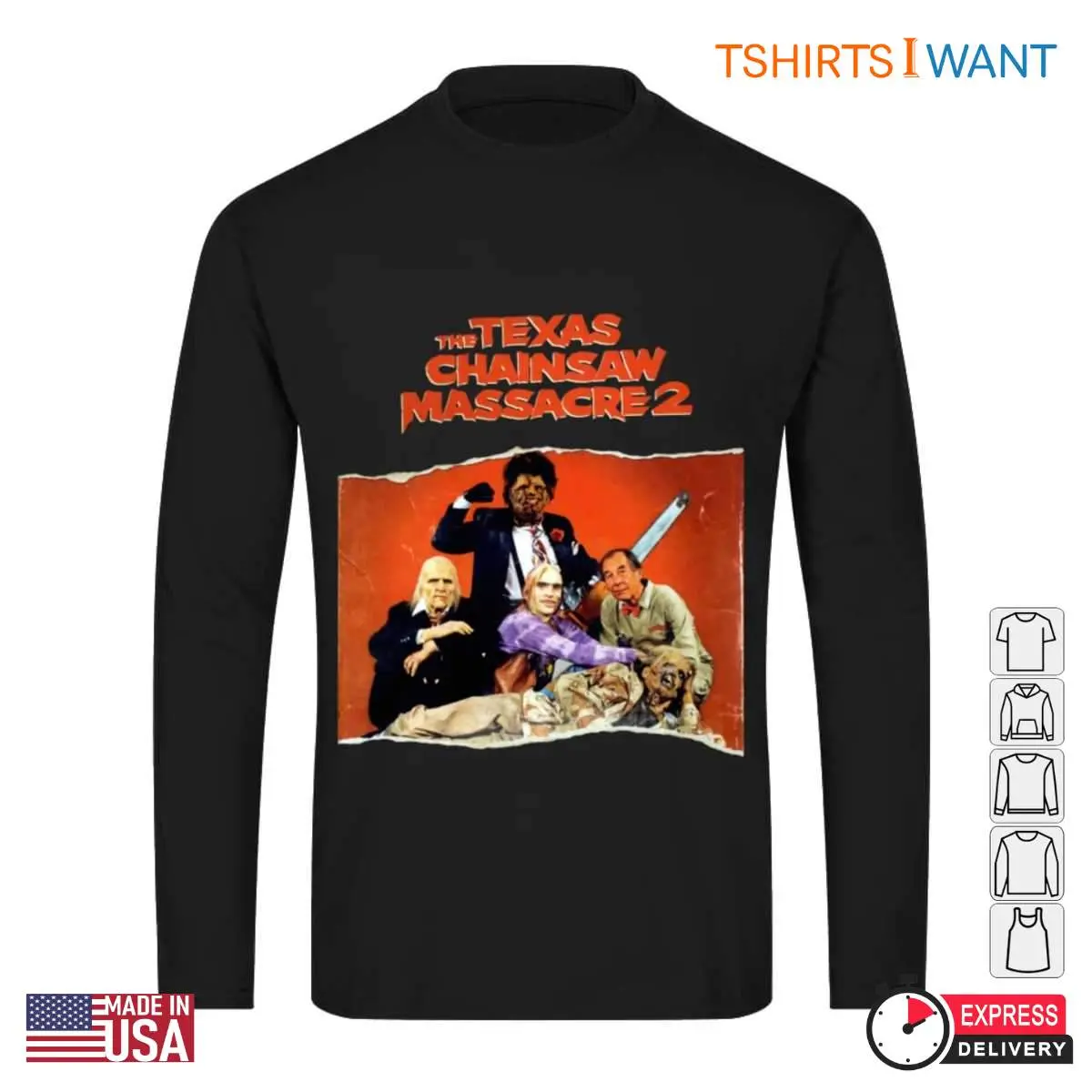 The Texas Chainsaw Massacre 2 T-Shirt – Classic Horror Movie Tee 11 The Texas Chainsaw Massacre 2 T-Shirt Detail