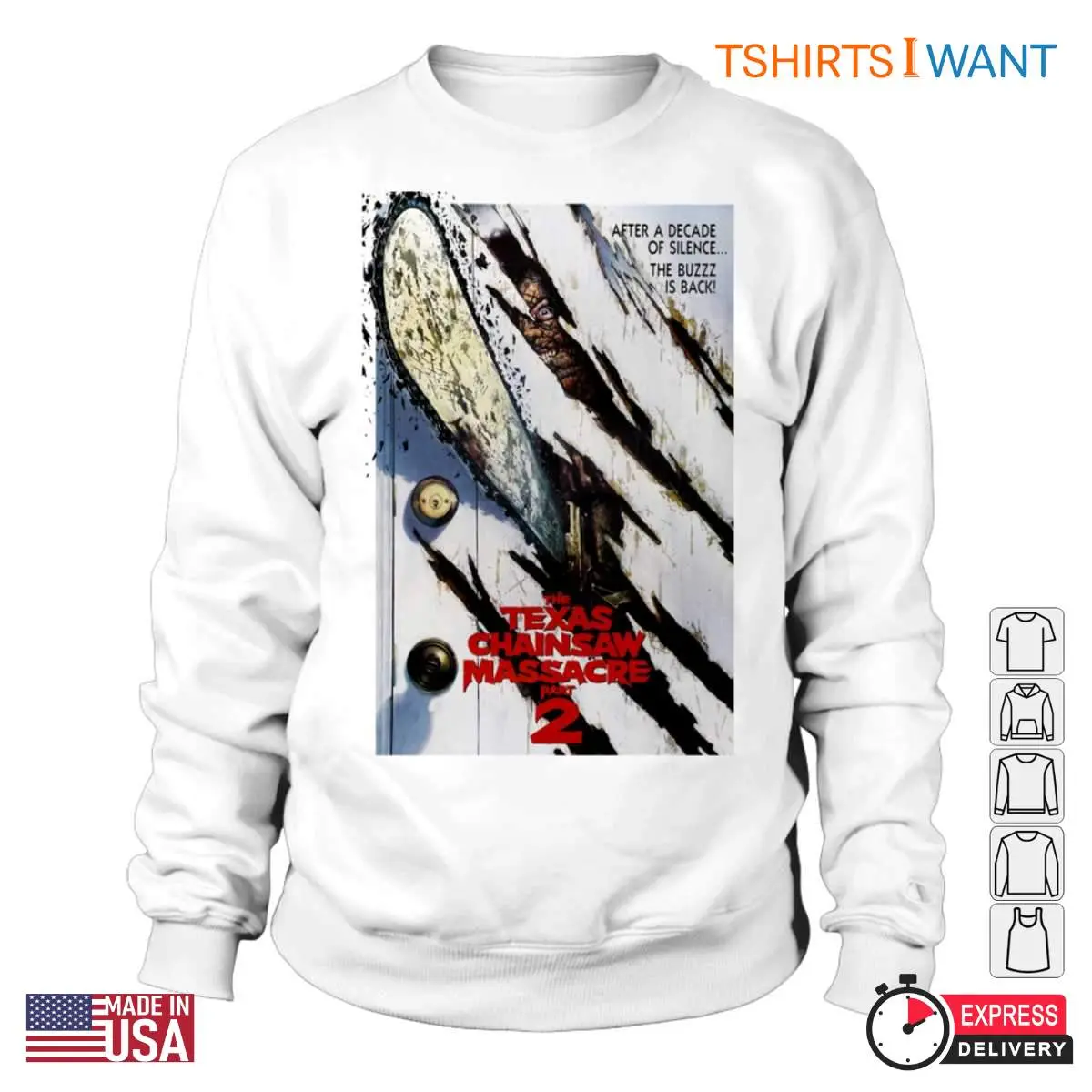 The Texas Chainsaw Massacre 2 The Buzz is Back T Shirt 3 1.jpg