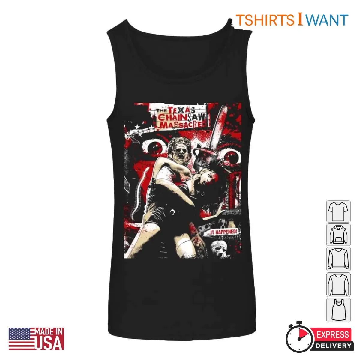 The Texas Chainsaw Massacre It Happened Vintage Horror Graphic Tee 5 1.jpg