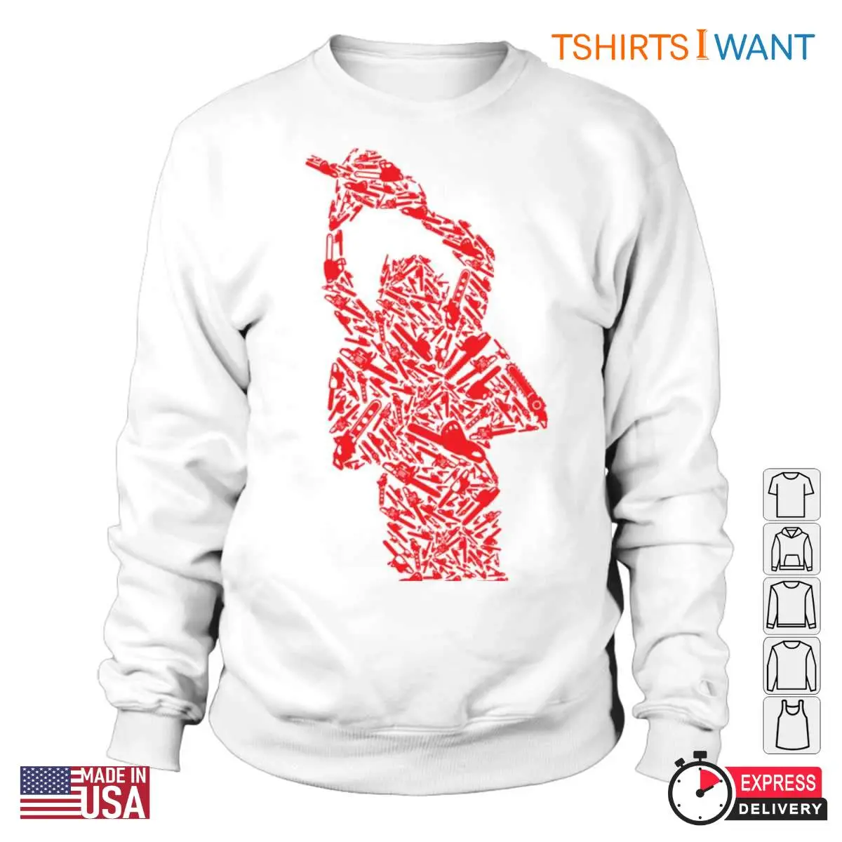 The Texas Chainsaw Massacre Silhouette T Shirt Red Horror Icon Design 2 1.jpg