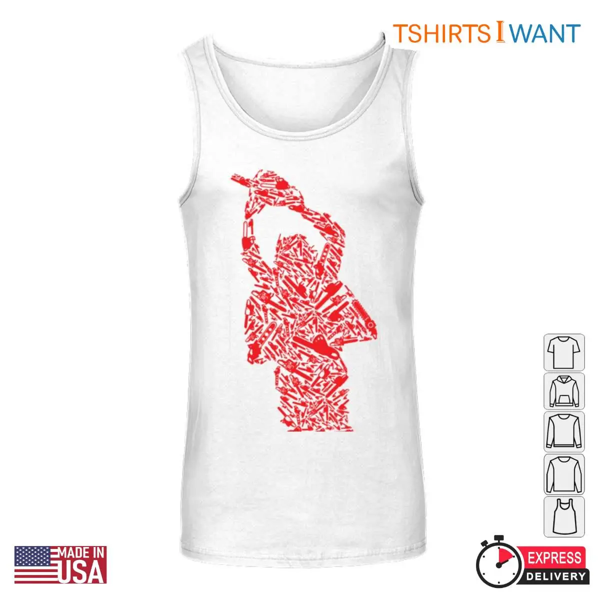 The Texas Chainsaw Massacre Silhouette T Shirt Red Horror Icon Design 4 1.jpg