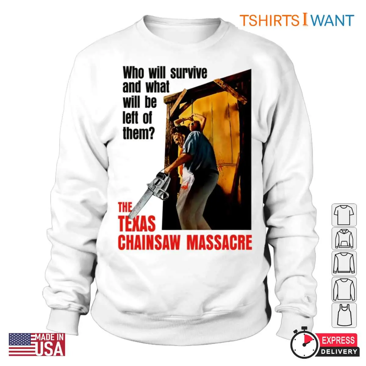 The Texas Chainsaw Massacre Who Will Survive Horror Fan Apparel T-Shirt 3 The Texas Chainsaw Massacre Who Will Survive Horror Fan Apparel T Shirt 3 1.jpg