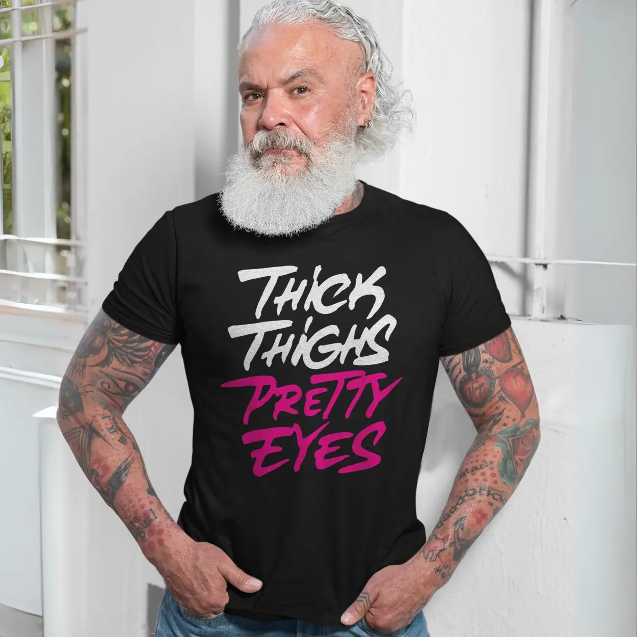 Thick Thighs Pretty Eyes T Shirt E28093 Bold Retro Graphic Tee 7.jpg