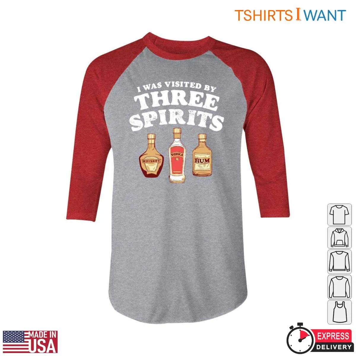 Three Spirits T Shirt Whiskey Vodka Rum Humor 5 1.jpg