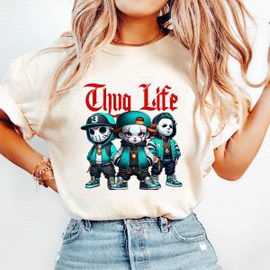 Thug Life Baby Horror Icons Sweatshirt – Cute Halloween Villains Crewneck 5
