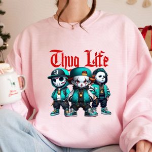 Thug Life Baby Horror Icons Sweatshirt – Cute Halloween Villains Crewneck 6