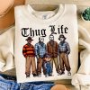 Thug Life Cholo Horror Icons Sweatshirt – Funny Halloween Villains Crewneck 1