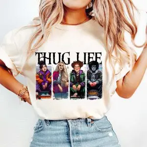 Thug Life Halloween Queens Sweatshirt – Funny Horror Movie Women Crewneck 9 Thug Life Halloween Queens Sweatshirt – Funny Horror Movie Women Crewneck 4