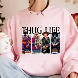 Thug Life Halloween Queens Sweatshirt – Funny Horror Movie Women Crewneck 11 Thug Life Halloween Queens Sweatshirt – Funny Horror Movie Women Crewneck 6