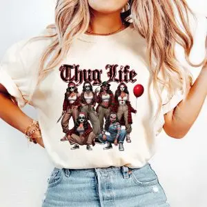 Thug Life Horror Chola Girls Sweatshirt – Halloween Scary Movie Villains Tee 9 Thug Life Horror Chola Girls Sweatshirt – Halloween Scary Movie Villains Tee 4
