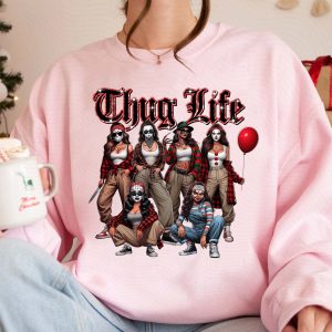 Thug Life Horror Chola Girls Sweatshirt – Halloween Scary Movie Villains Tee 6