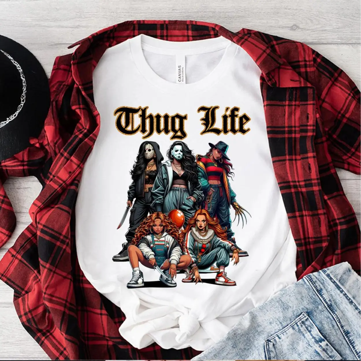 Thug Life Horror Girls Movie Shirt – Funny Scary Halloween Tee 2