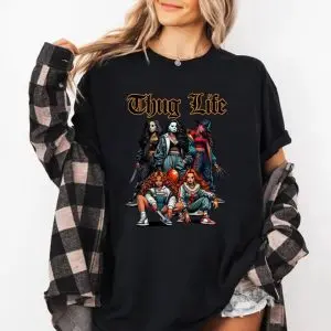 Thug Life Horror Girls Movie Shirt – Funny Scary Halloween Tee 13 Thug Life Horror Girls Movie Shirt – Funny Scary Halloween Tee 7