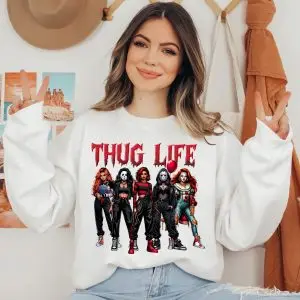 Thug Life Horror Girls Sweatshirt – Killer Halloween Movie Villains Tee 7 Thug Life Horror Girls Sweatshirt – Killer Halloween Movie Villains Tee 3
