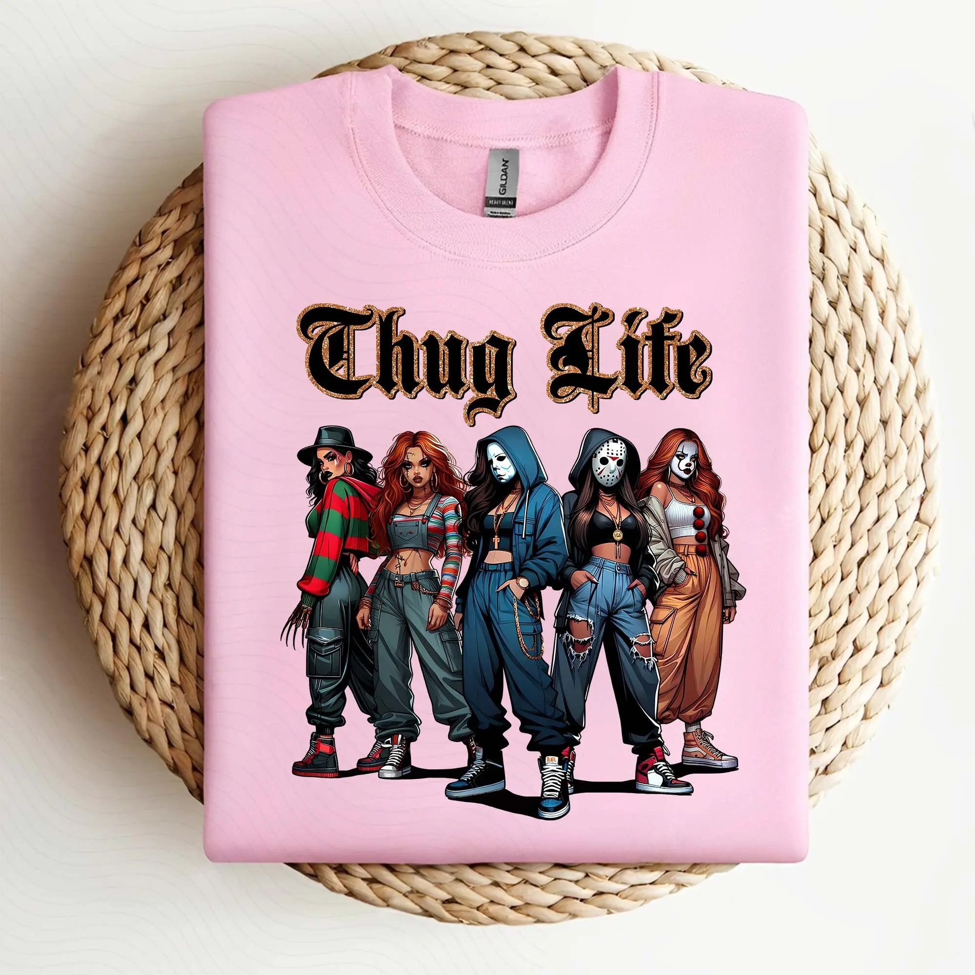 Thug Life Horror Girls Tee – Cute Scary Movie Halloween Shirt 3