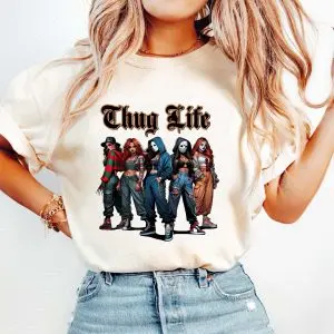 Thug Life Horror Girls Tee – Cute Scary Movie Halloween Shirt 9 Thug Life Horror Girls Tee – Cute Scary Movie Halloween Shirt 4