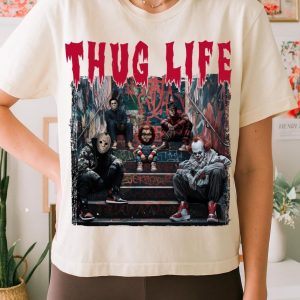Thug Life Horror Villains Sweatshirt – Graffiti Street Style Halloween Crewneck 5