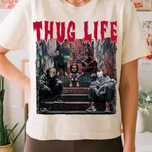 Thug Life Horror Villains Sweatshirt – Graffiti Street Style Halloween Crewneck 12 Thug Life Horror Villains Sweatshirt – Graffiti Street Style Halloween Crewneck 5