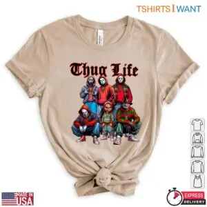 Thug Life Horror Villains T Shirt E28093 Hip Hop Style Halloween Characters Graphic Tee 1.jpg