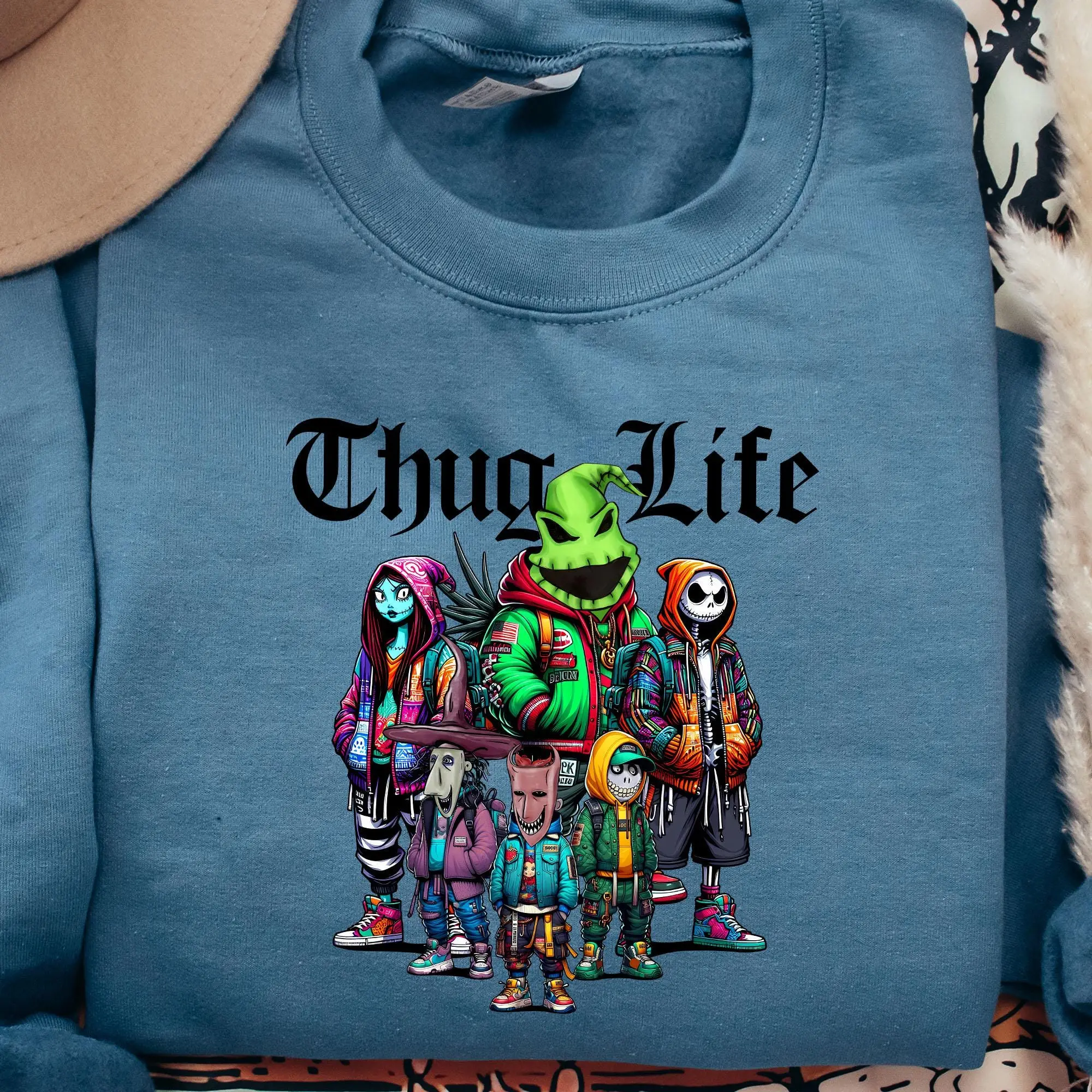 Thug Life Nightmare Crew Sweatshirt – Funny Halloween Oogie Boogie Tee 2