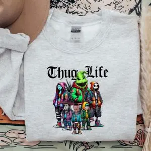 Thug Life Nightmare Crew Sweatshirt – Funny Halloween Oogie Boogie Tee 7 Thug Life Nightmare Crew Sweatshirt – Funny Halloween Oogie Boogie Tee 3