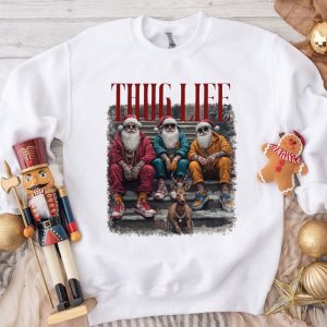 Thug Life Santa Sweatshirt – Funny Gangsta Christmas Holiday Shirt 1